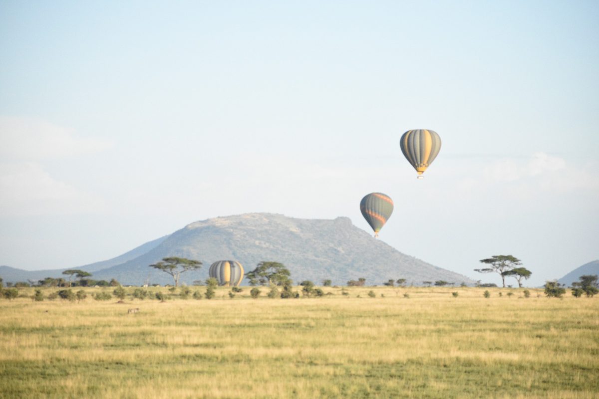 Ballonsafari boven de Serengeti